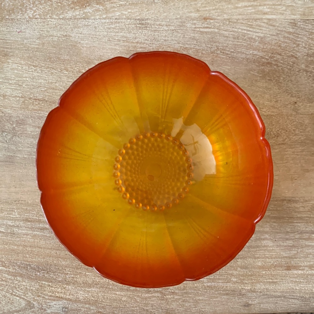 Glass Flower Bowl
